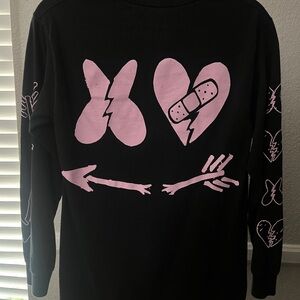 Vintage Black and Pink Long Sleeve Marshmallow (Mellogang) T-Shirt